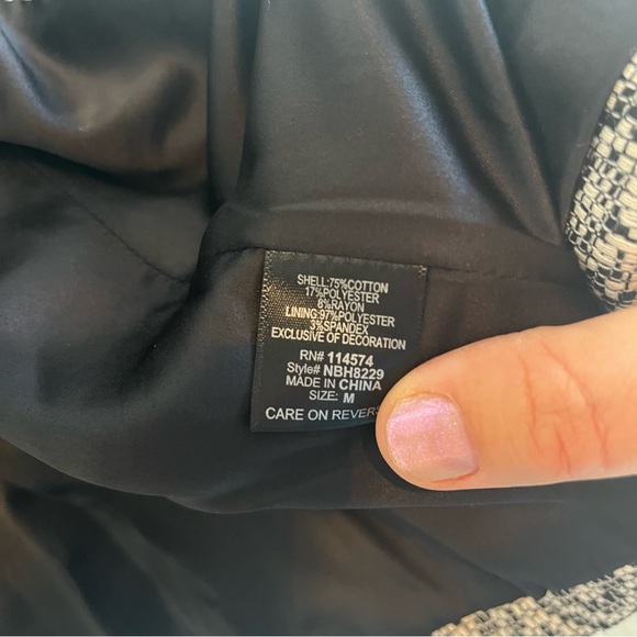 NWT Anthropologie Pleione Gray Textured Open-Front Tweed Jacket Multiple Sized - Picture 7 of 9